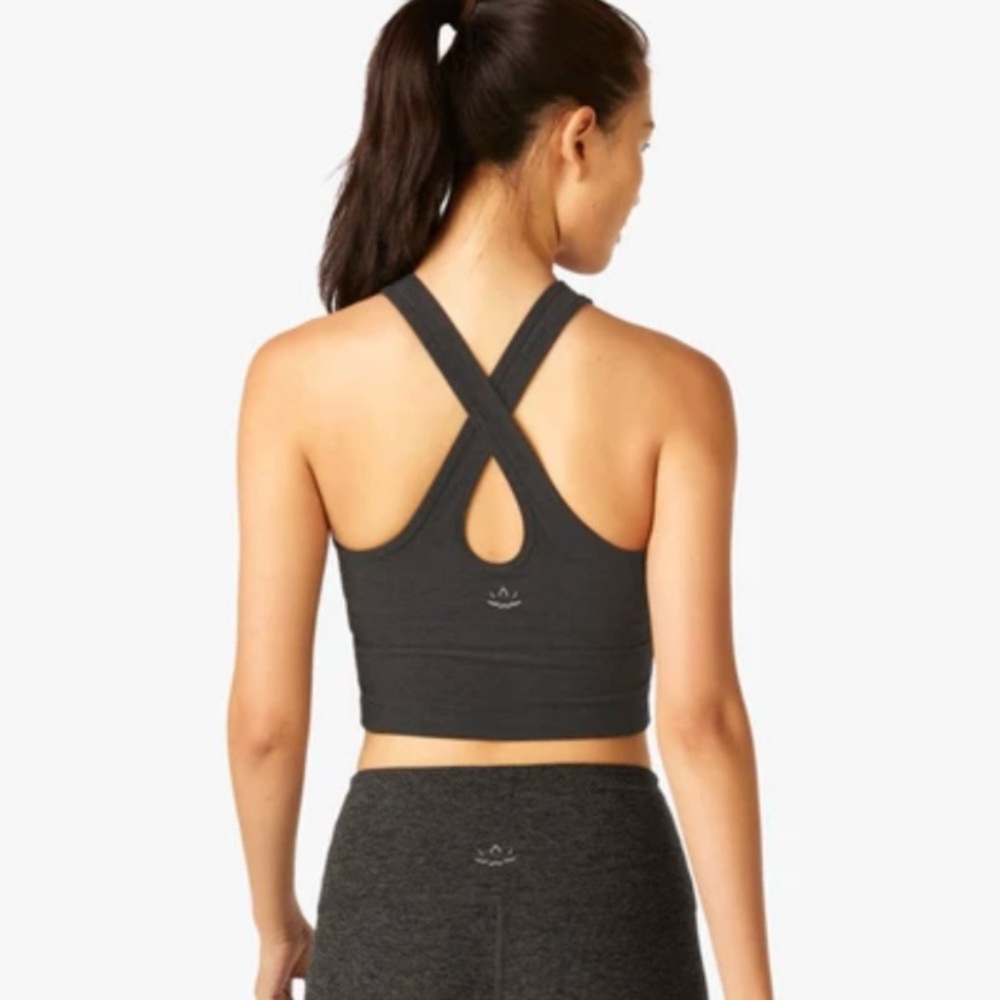 Beyond Yoga Studio Space Dye Cross Back Tank Top black